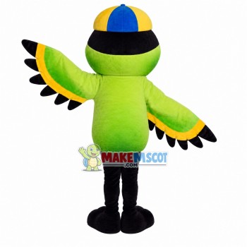 Kingfisher Wearing Cap Mascot Costume Kingfisher Wearing Cap Mascot Costume