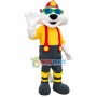 White Tiger Engineer In Hard Hat Mascot Costume