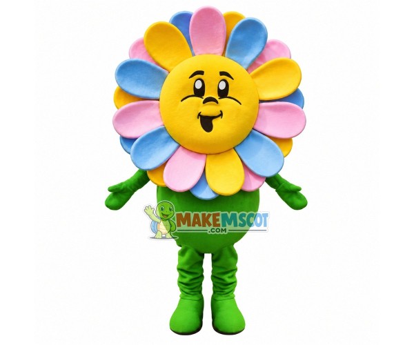 Smile Face Brilliant Sunflower Mascot Costume Smile Face Brilliant Sunflower Mascot Costume