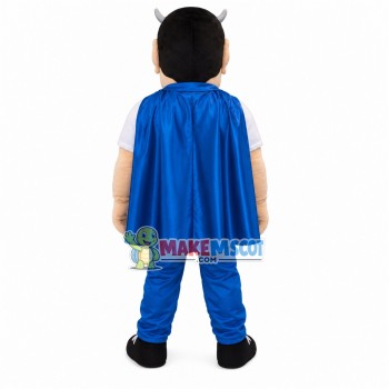 Blue Devil With Trident Mascot Costume