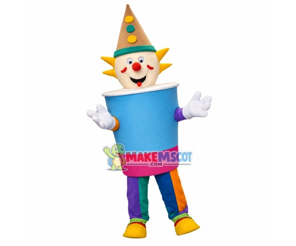 Carton Ice Cream Clown Mascot Costume Carton Ice Cream Clown Mascot Costume