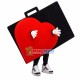 Black & Red Briefcase Mascot Costume Black & Red Briefcase Mascot Costume