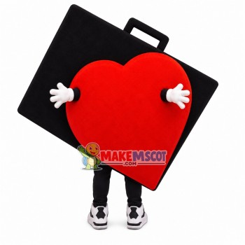 Black & Red Briefcase Mascot Costume Black & Red Briefcase Mascot Costume