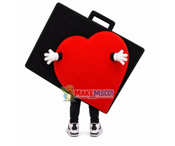 Black & Red Briefcase Mascot Costume Black & Red Briefcase Mascot Costume