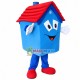 Blue Tiled House In The Woods Mascot Costume