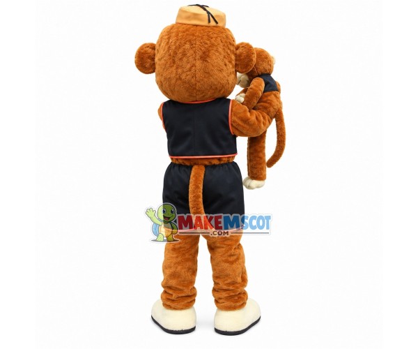 Casual Mother Monkey With Baby Mascot Costume Casual Mother Monkey With Baby Mascot Costume