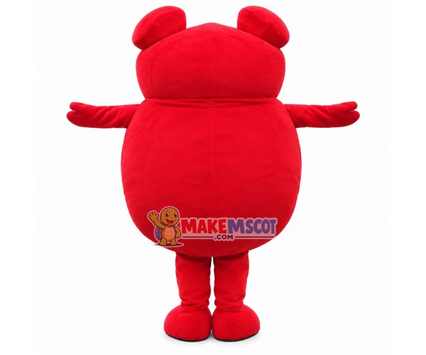 Red Monster With Huge Mouth Mascot Costume Red Monster With Huge Mouth Mascot Costume