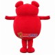 Red Monster With Huge Mouth Mascot Costume Red Monster With Huge Mouth Mascot Costume