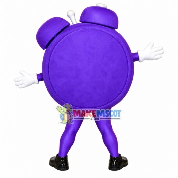 Cartoon Purple Alarm Clock Mascot Costume Cartoon Purple Alarm Clock Mascot Costume