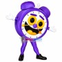Cartoon Purple Alarm Clock Mascot Costume