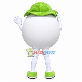 Eyeball With Aqua Blue Pupil Mascot Costume Eyeball With Aqua Blue Pupil Mascot Costume