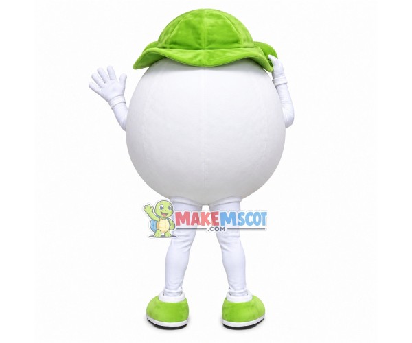 Eyeball With Aqua Blue Pupil Mascot Costume Eyeball With Aqua Blue Pupil Mascot Costume
