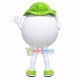 Eyeball With Aqua Blue Pupil Mascot Costume Eyeball With Aqua Blue Pupil Mascot Costume