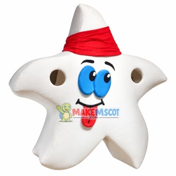 Breathable White Cartoon Star Mascot Costume Breathable White Cartoon Star Mascot Costume