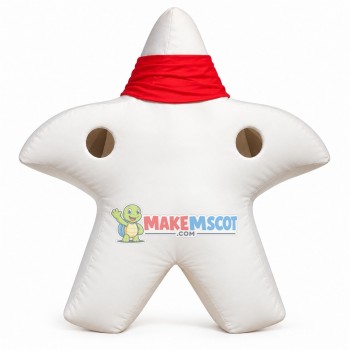 Breathable White Cartoon Star Mascot Costume