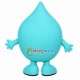 Light Blue Water Droplet With Buck Teeth Mascot Costume Light Blue Water Droplet With Buck Teeth Mascot Costume