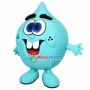 Light Blue Water Droplet With Buck Teeth Mascot Costume