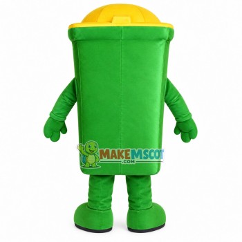 Classified Green Trash Can Mascot Costume Classified Green Trash Can Mascot Costume
