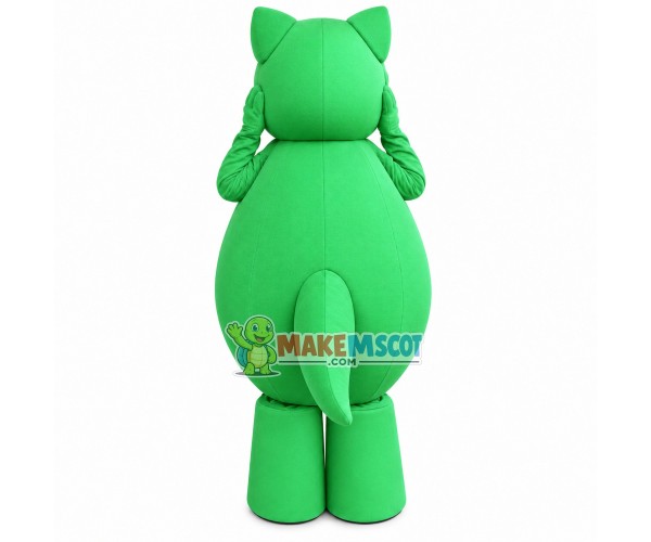 All-green Welcome Pig Mascot Costume All-green Welcome Pig Mascot Costume