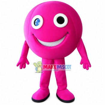 Rose Red Smiley Doll Mascot Costume