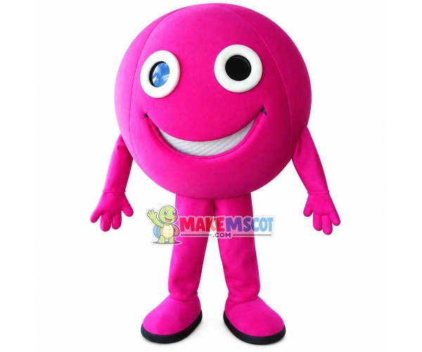 Rose Red Smiley Doll Mascot Costume Rose Red Smiley Doll Mascot Costume