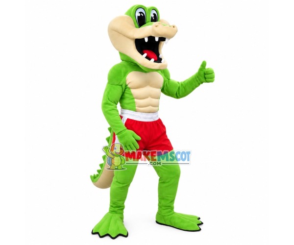 Fighter Green Muscle Snake Mascot Costume Fighter Green Muscle Snake Mascot Costume
