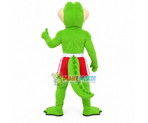 Fighter Green Muscle Snake Mascot Costume