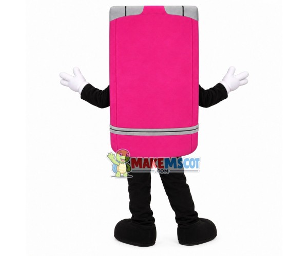 Rose Red Flip Phone Mascot Costume Rose Red Flip Phone Mascot Costume