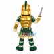 Valorous Warrior In Golden Armor Mascot Costume Valorous Warrior In Golden Armor Mascot Costume