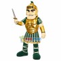 Valorous Warrior In Golden Armor Mascot Costume