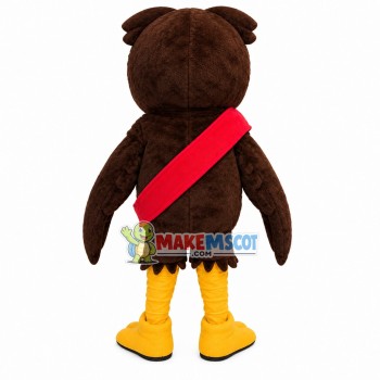 Owl With The Medal Ribbon Mascot Costume Owl With The Medal Ribbon Mascot Costume