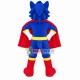 Super Blue Wolf Wearing Star Boots Mascot Costume Super Blue Wolf Wearing Star Boots Mascot Costume