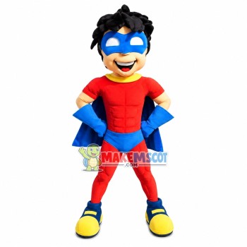Brave Little Masker Mascot Costume Brave Little Masker Mascot Costume