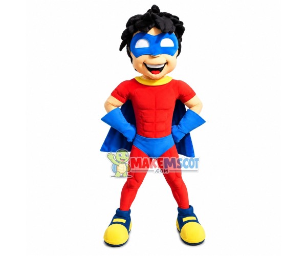 Brave Little Masker Mascot Costume Brave Little Masker Mascot Costume