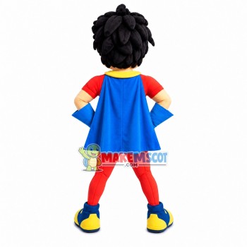 Brave Little Masker Mascot Costume Brave Little Masker Mascot Costume