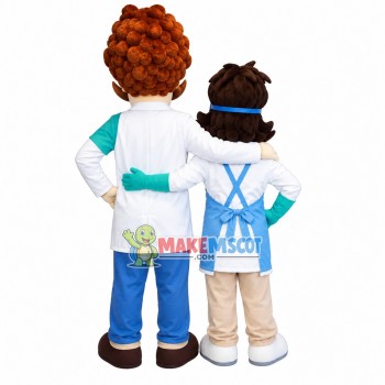 Great Scientist Doing Experiment Mascot Costume Great Scientist Doing Experiment Mascot Costume