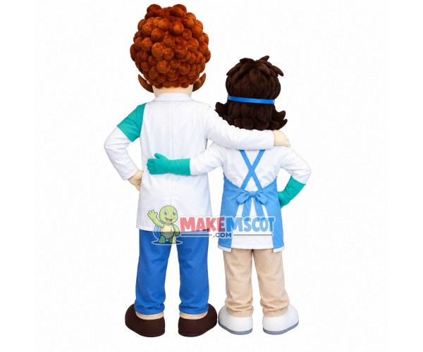 Great Scientist Doing Experiment Mascot Costume Great Scientist Doing Experiment Mascot Costume