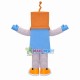 Spring Doll With Box Head Mascot Costume Spring Doll With Box Head Mascot Costume