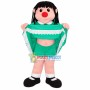 Pretty Girl With Tender Green Dress Mascot Costume