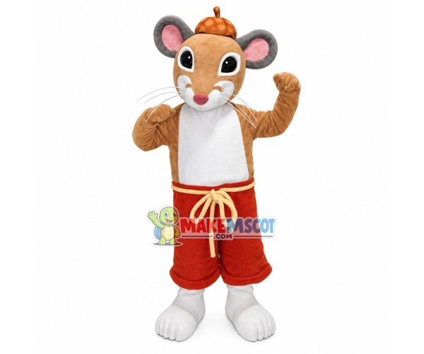 The Mouse In Lace-up Pants Mascot Costume The Mouse In Lace-up Pants Mascot Costume