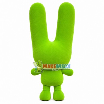 Green Rabbit With So Long Ears Mascot Costume