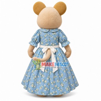 The Chef Mouse In Long Dress Mascot Costume The Chef Mouse In Long Dress Mascot Costume