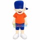 Sports Boy With Covered Eyes Mascot Costume Sports Boy With Covered Eyes Mascot Costume