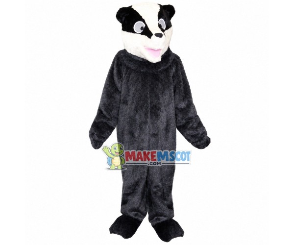 Coward Grey Skunk Mascot Costume Coward Grey Skunk Mascot Costume