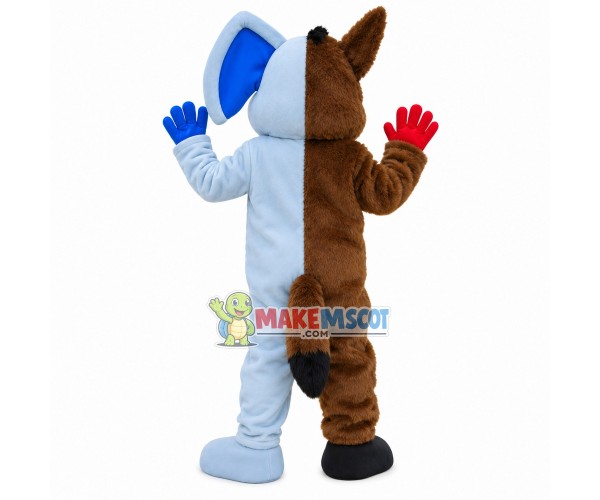 Half Elephant and Half Horse Doll Mascot Costume Half Elephant and Half Horse Doll Mascot Costume