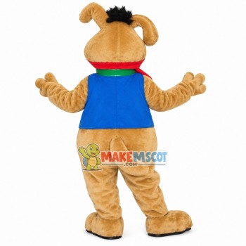 Amiable Dog With Love Shaped Nose Mascot Costume Amiable Dog With Love Shaped Nose Mascot Costume
