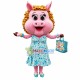 Curly-haired Pig Carrying Flowers Basket Mascot Costume Curly-haired Pig Carrying Flowers Basket Mascot Costume