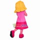 Sunny Girl With Short Blond Hair Mascot Costume Sunny Girl With Short Blond Hair Mascot Costume