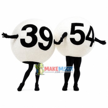 Pair of Number Balls Mascot Costume For Game