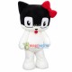 Soft Black & White Big-eyed Cat Mascot Costume Soft Black & White Big-eyed Cat Mascot Costume
